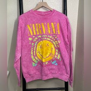 Nirvana Pink Sweatshirt size M